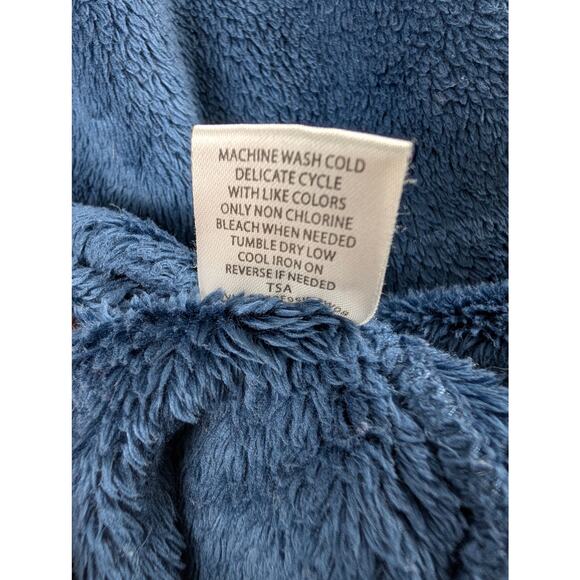 Sims Full Zip Fleece Jacket Womens Medium Blue Mock Neck Long Sleeve Pockets - Picture 7 of 9